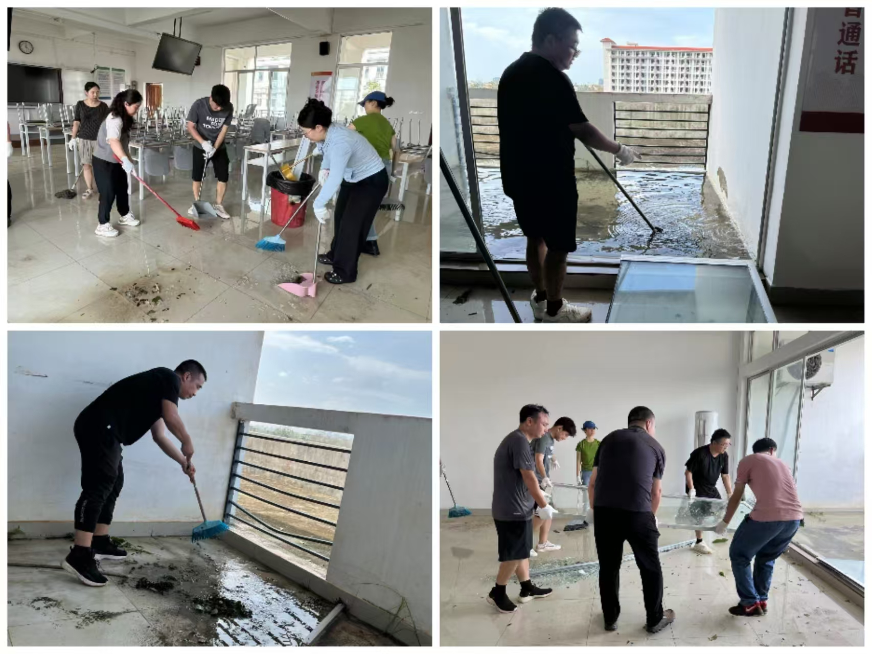 各单位开展校园恢复重建工作