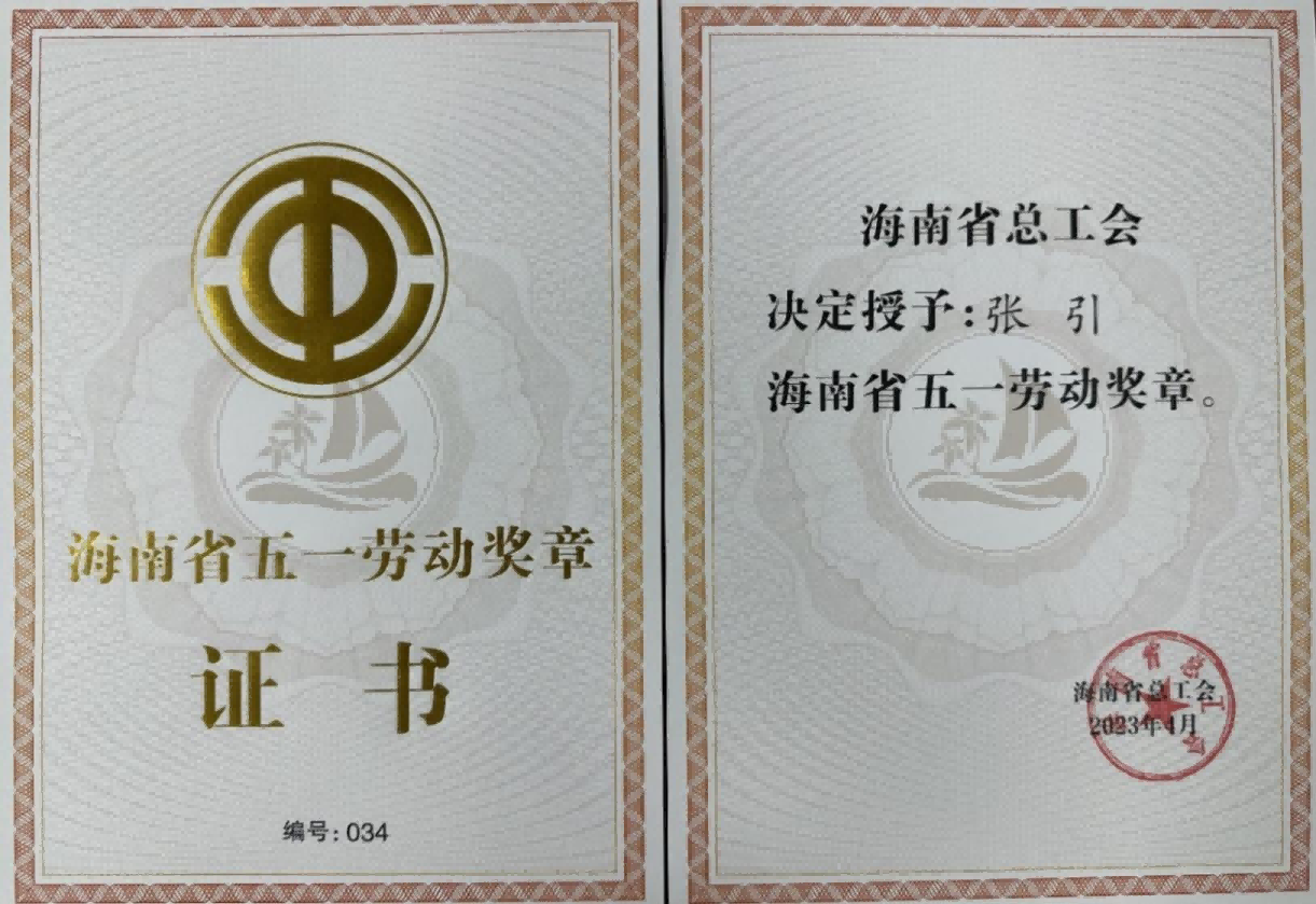 美术学院张引教授荣获海南省五一劳动奖章