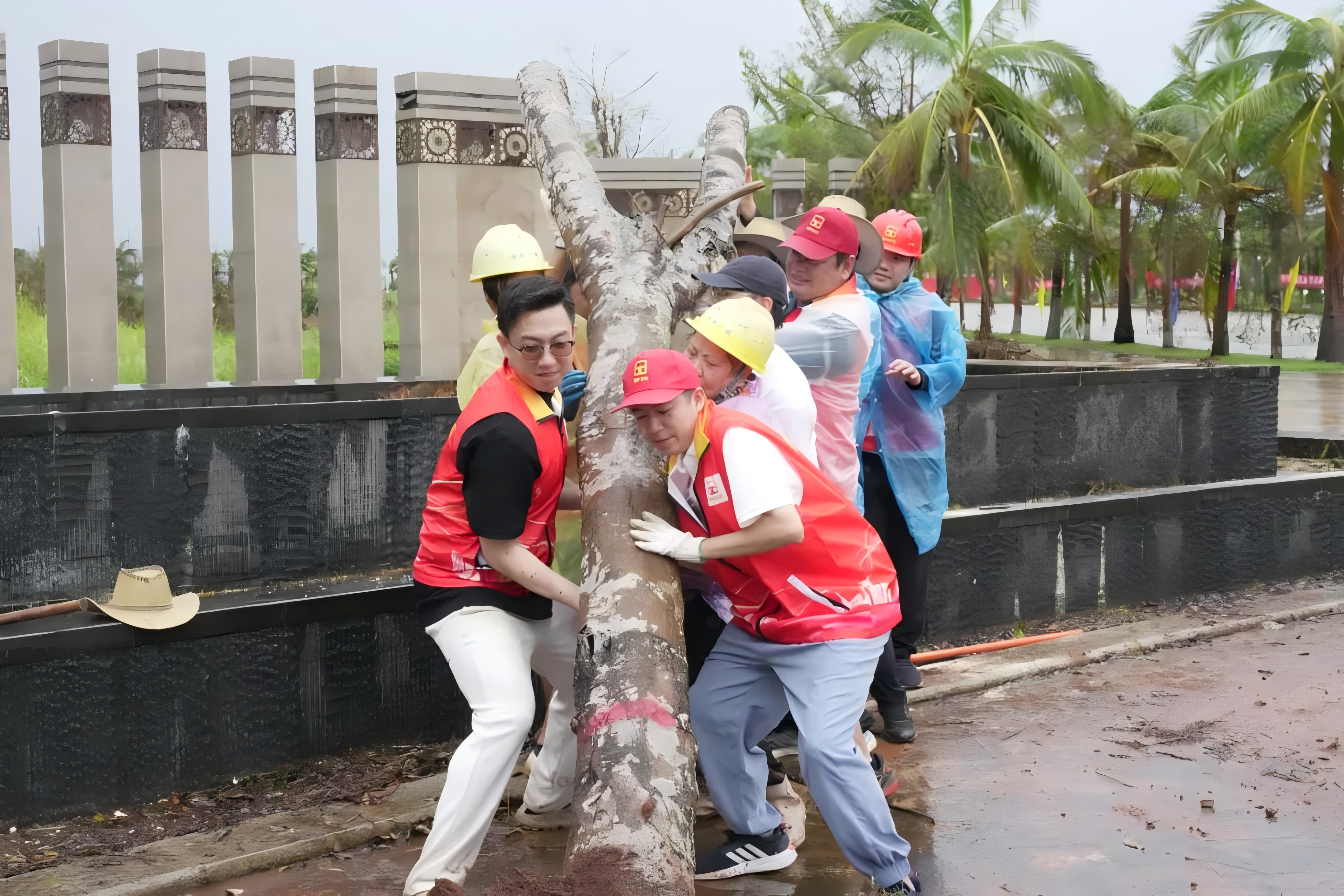许玫一行向海南金城、海南电网等单位赠送锦旗