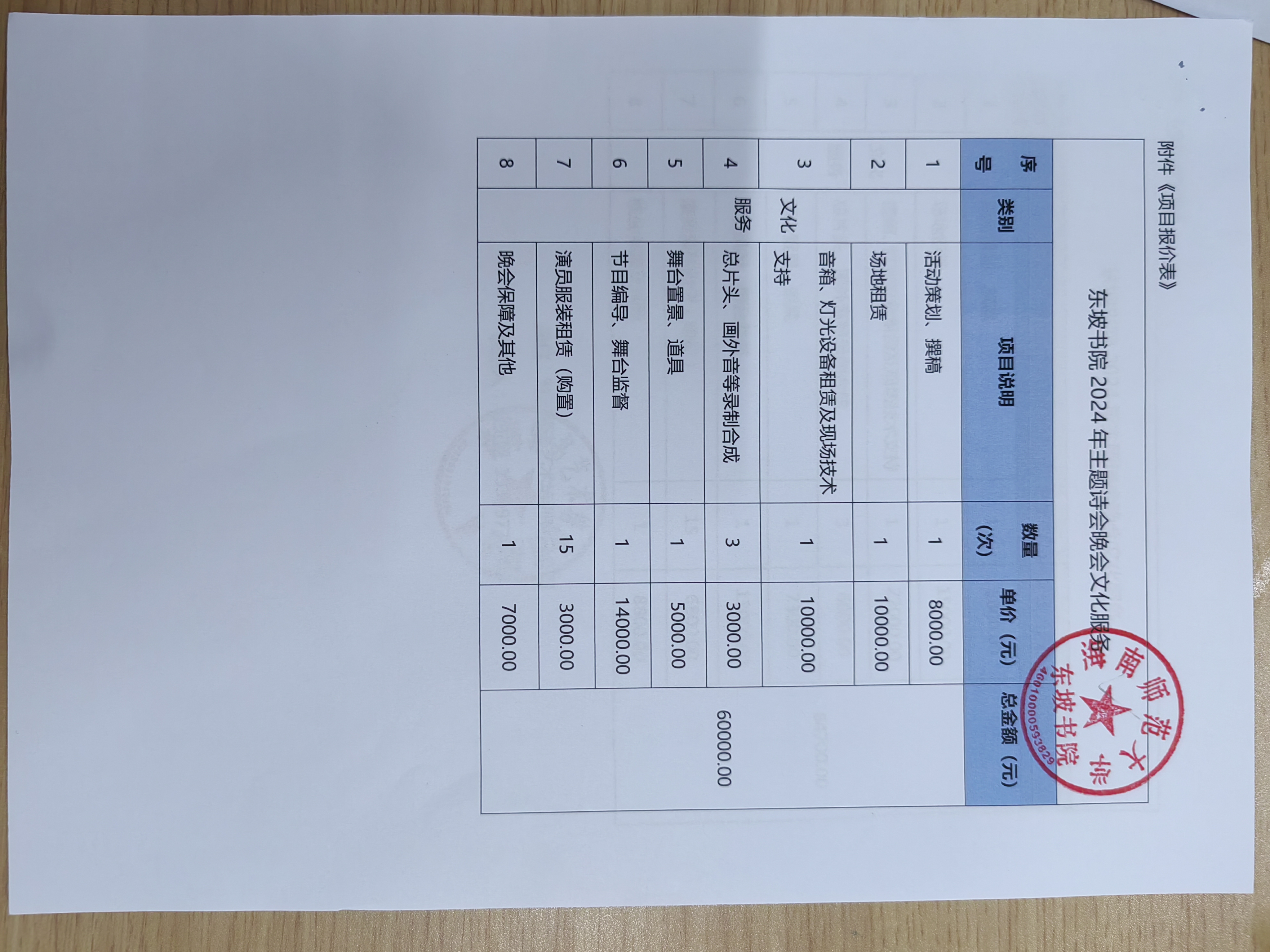 东坡书院文化服务采购公示