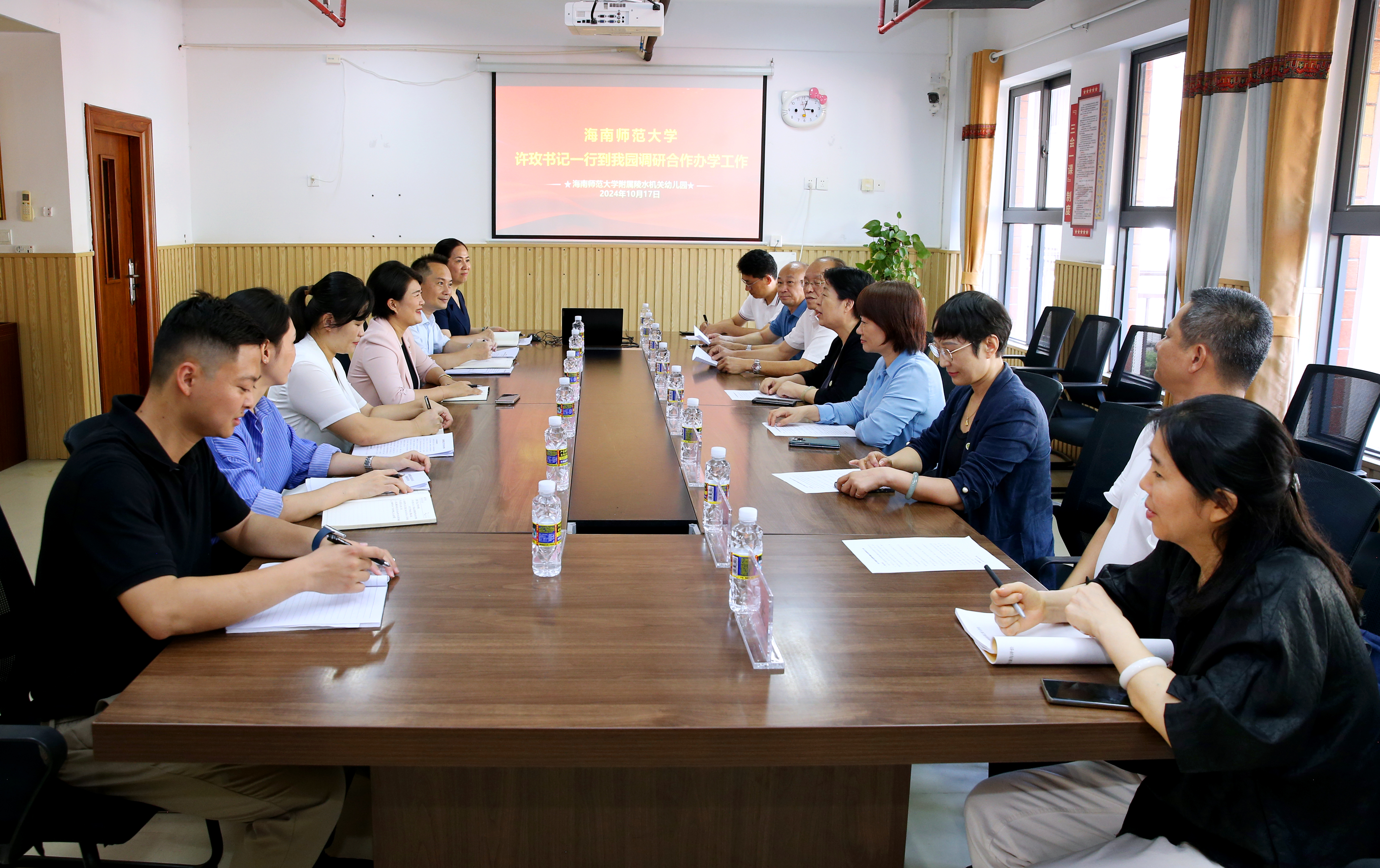 许玫一行走访慰问三亚市、陵水县的实习生和校友